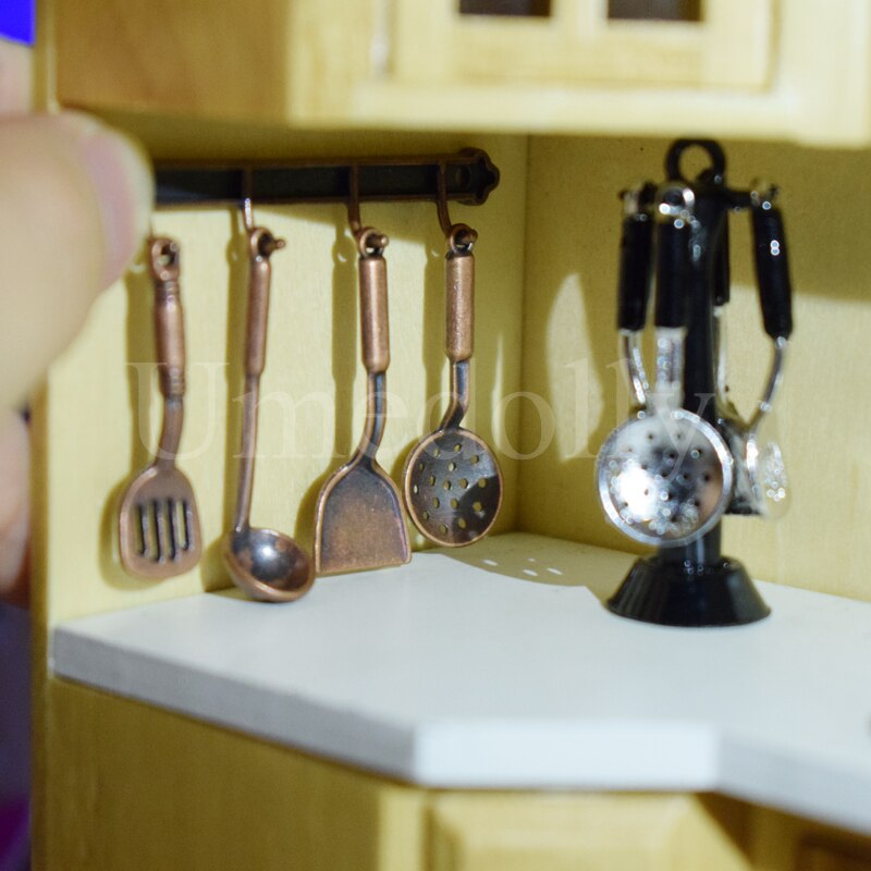 1/12 dukkehus miniature køkkenredskaber værktøj foregive lege husdekoration dukke mad passer legetøj tilbehør