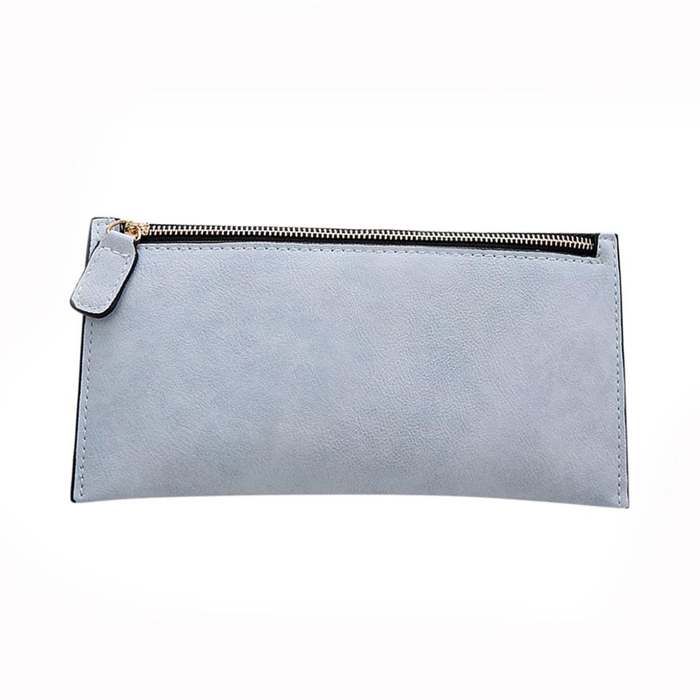 2020 nowych moda kobiet urząd dama poliuretanowa długa torebka sprzęgła zamek biznes etui z miejscem na karty dużej pojemności portfel кошелек: lekki niebieski