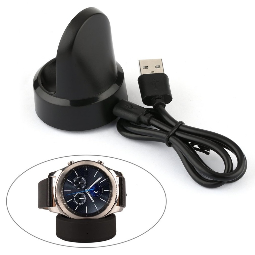 Mini chargeur de montre intelligente portatif de Base de Dock de charge de support sans fil pour Samsung Galaxy Gear S3 classique/frontière
