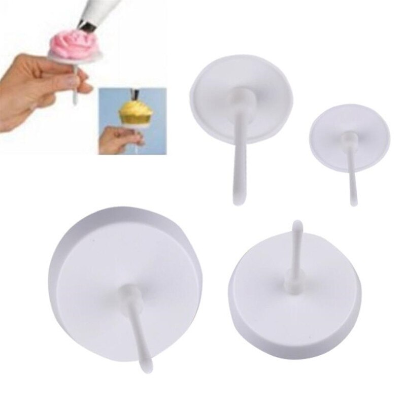 4 Stuks Cake Flower Nails Plastic Piping Nail Bakken Piping Stands Transfer Lift Verwijderbare Ijs Cake Decorating Tool Keuken