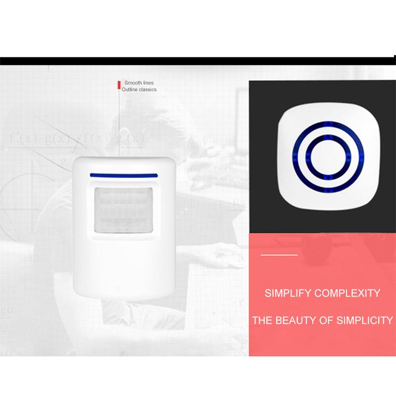 Draadloze Gast Welkom Chime Alarm Deurbel Infrarood Motion Sensor Voor Winkel Entry Bedrijf Beveiliging Alarm Deurbel