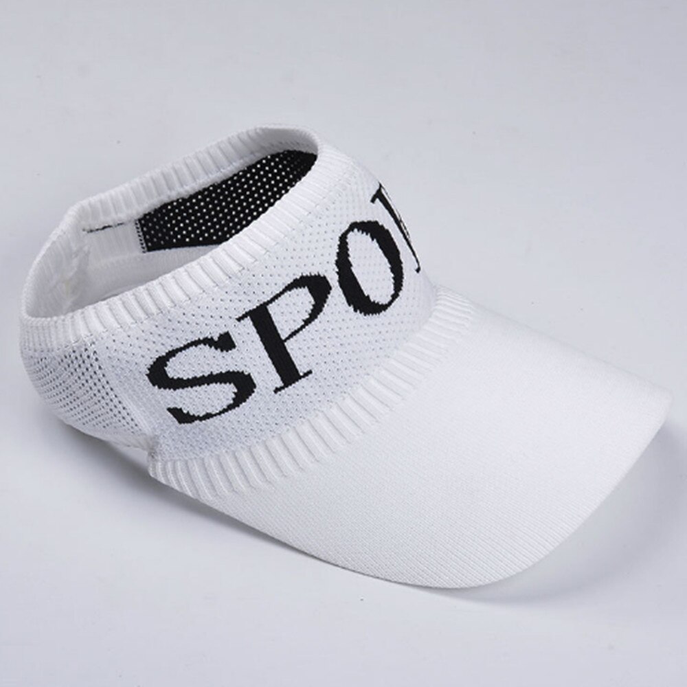 Womens Mens Empty top Hat Outdoor sports Sun Sunscreen Beach Hat MZ009: White