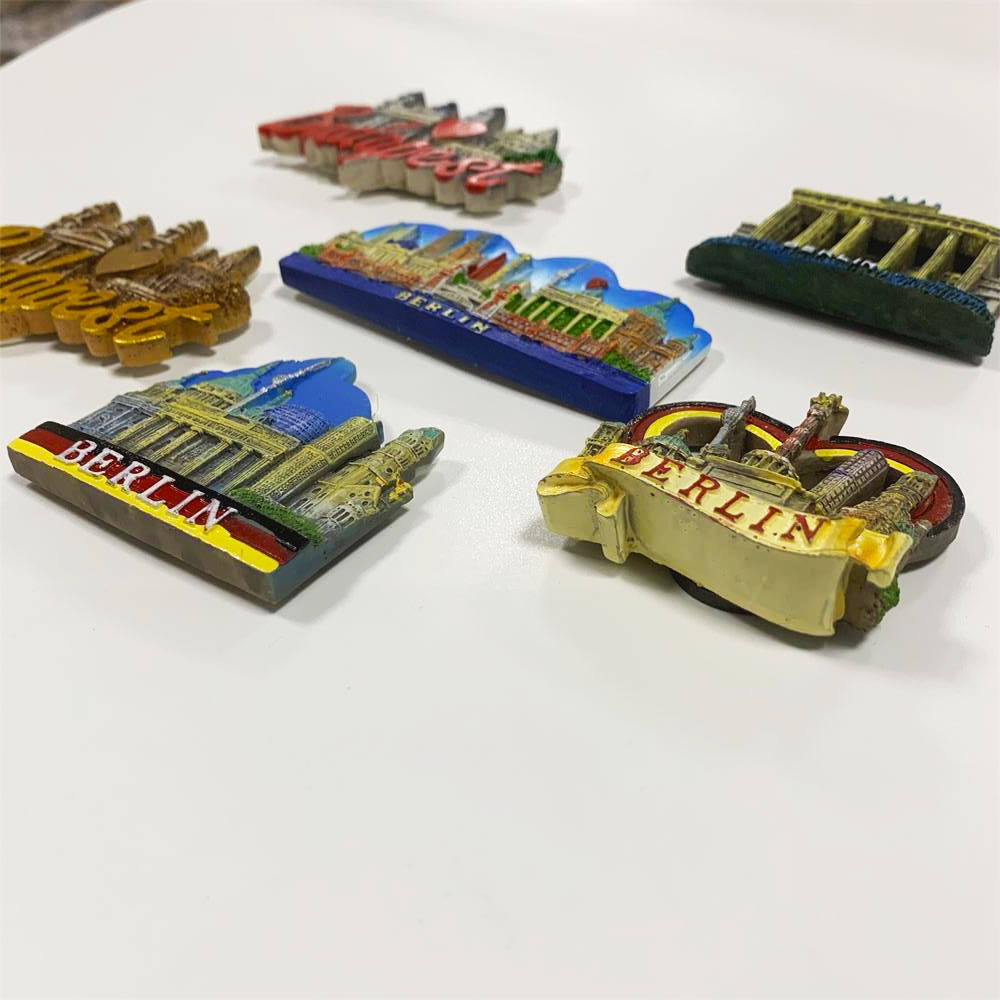 Country Fridge Magnets Germany Berlin Budapest Tourist souvenir Fridge Magnet Sticker World Travel Collection Magnetic