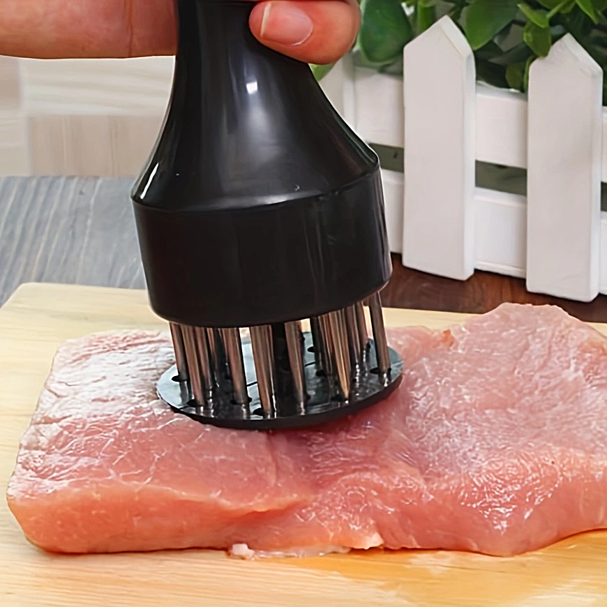 1 Stuk Keukengereedschap Rvs Steak Malser, Vleesnaald, Mals Vlees, Gebroken Pezen, Gat Puncher, Vlees Hamer