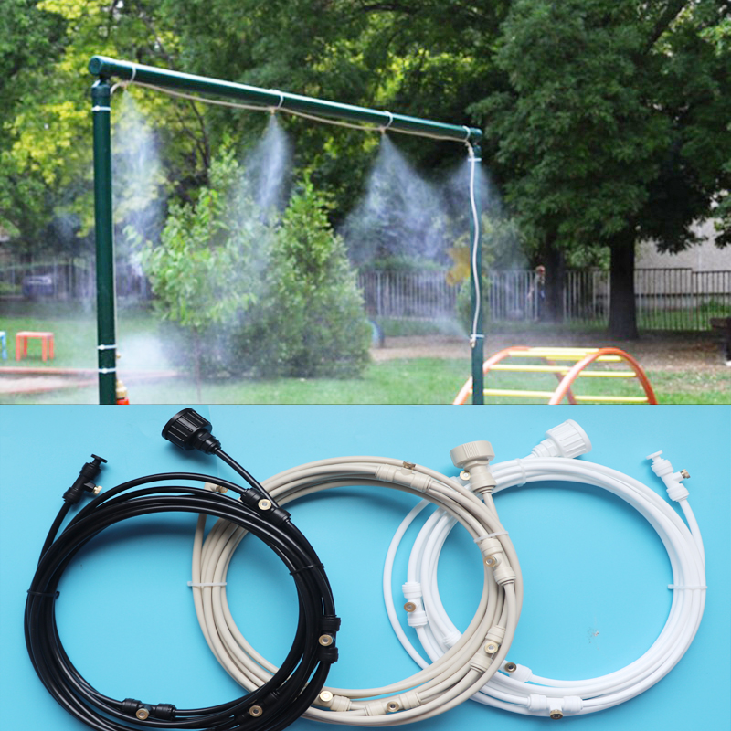 L306 6m slangar 6 st dimma sprinkler utomhus trädgård dimma kylsystem dimmunstycke sprinkler vatten kit system