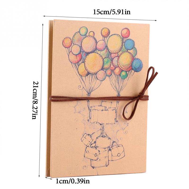 DIY Scrapbook Cover Folding Photo Album Crafts Ballon Cover Accordion Foldable Handmade Crafts Retro Style
