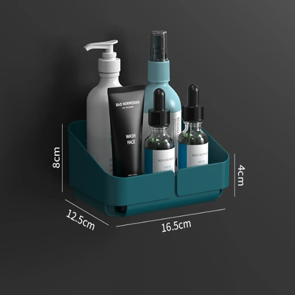 Badeværelse køkken bekvemmelighedsstativ hylde makeup opbevaringsorganisator kosmetik shampoo rack bruser hylde væg krydderirække uden boring: Bronze