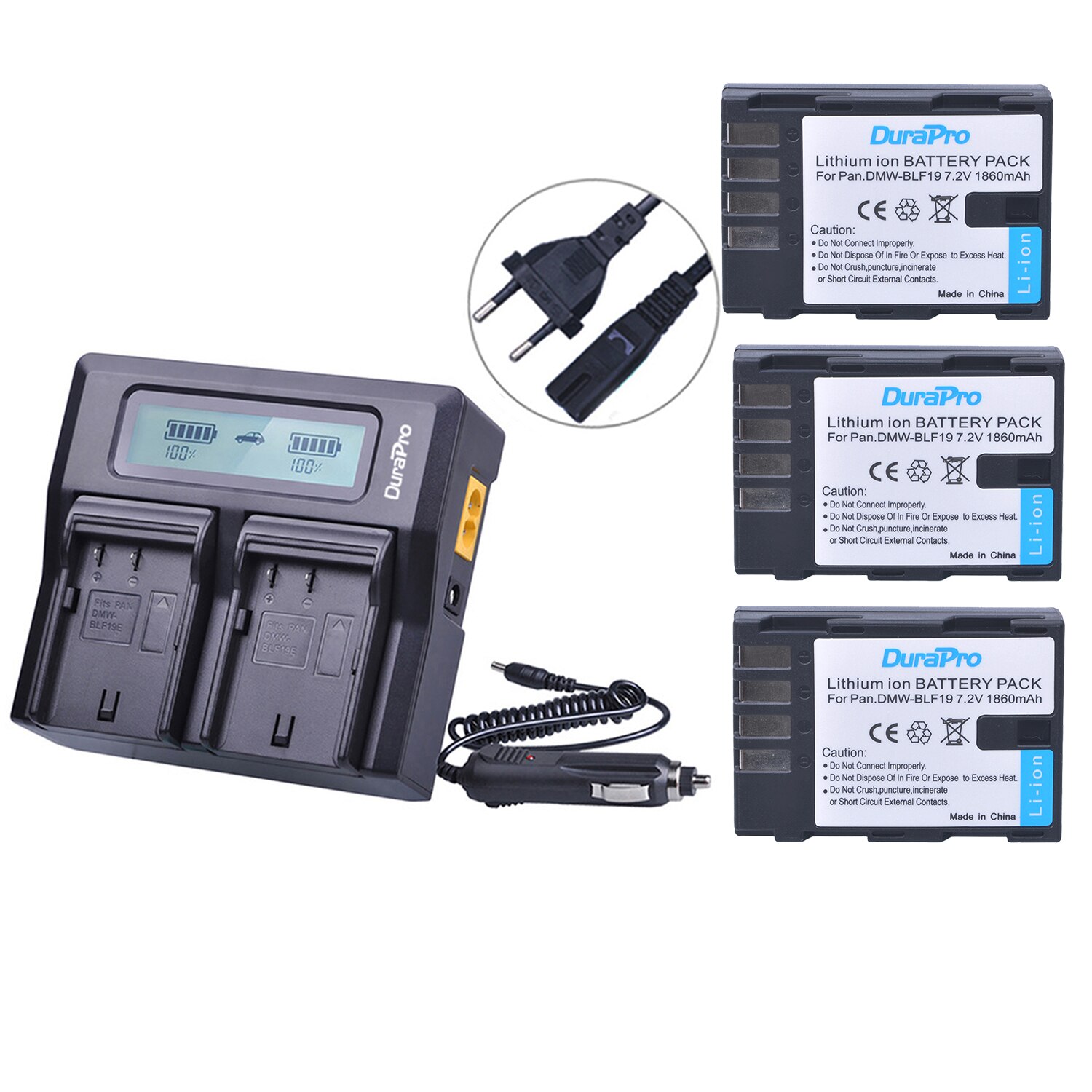 DMW-BLF19 DMW-BLF19E DMW-BLF19PP Akku + Schnelle LCD Dual Ladegerät für Panasonic Lumix GH3 GH4 GH5 G9