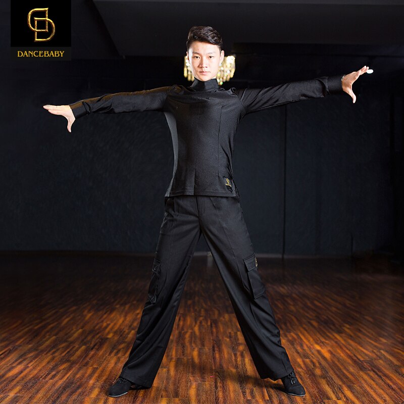 Mænds latin dansetøj mænds langærmet latin skjorte