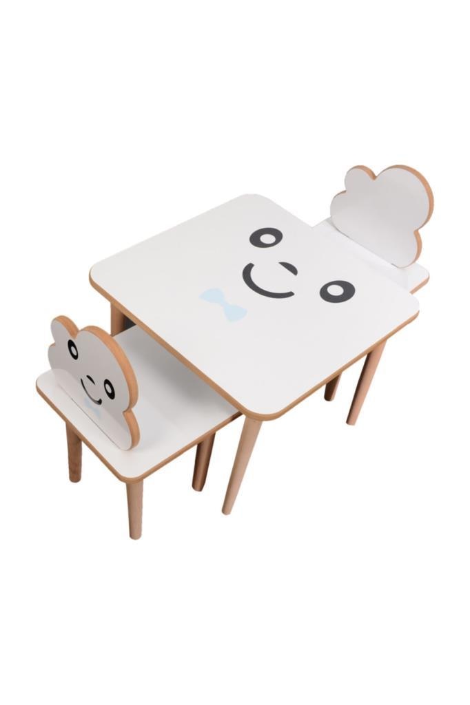 Drewniane dziecko krzesło biurowe zestaw chmura 2 krzesło 1 stół gra dla dzieci stół kolorowanka prezent