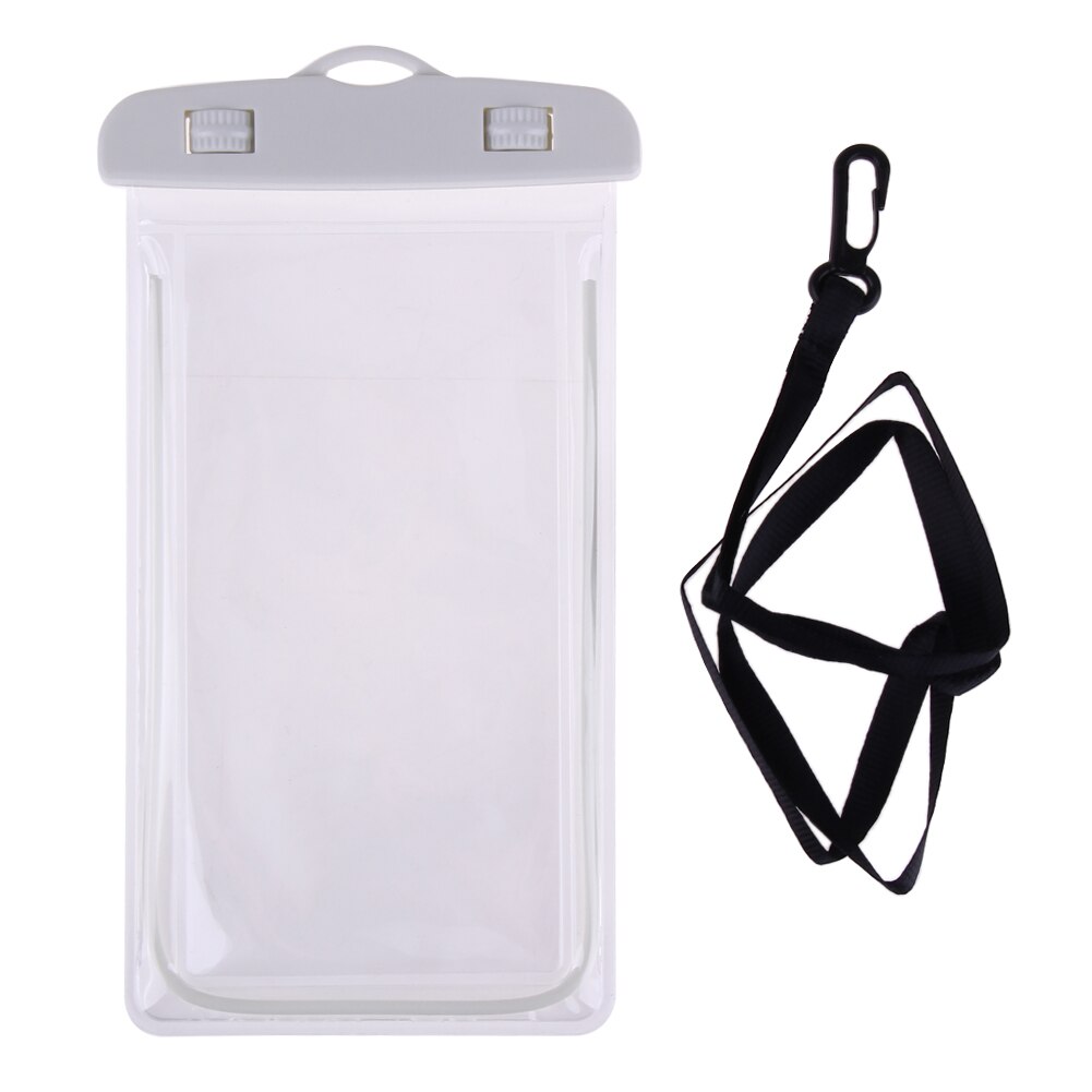 Waterproof Phone Case Cover PVC Luminous for 3.5-6" Cell Phone Touchscreen Mobile Water Proof Underwater Transparent Pouch Bag: Gray Color
