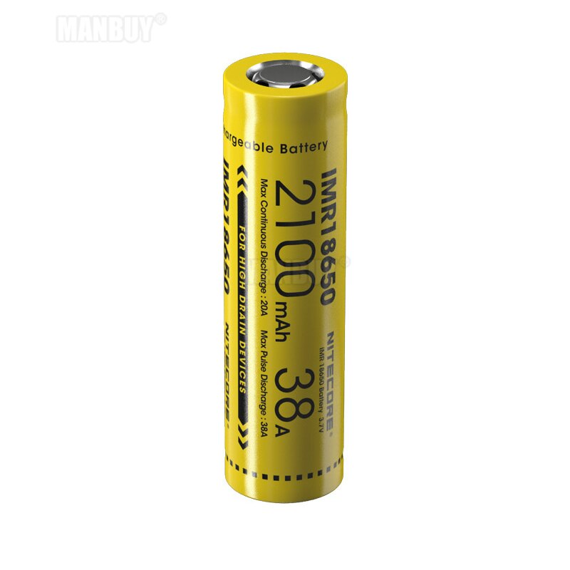 TOPSALE NITECORE IMR18650 3,7 V Li-Ion Geschützt Akku FlatTop 2100/2500/2600/3100mAh 30A/35A/38A/40A Hohe