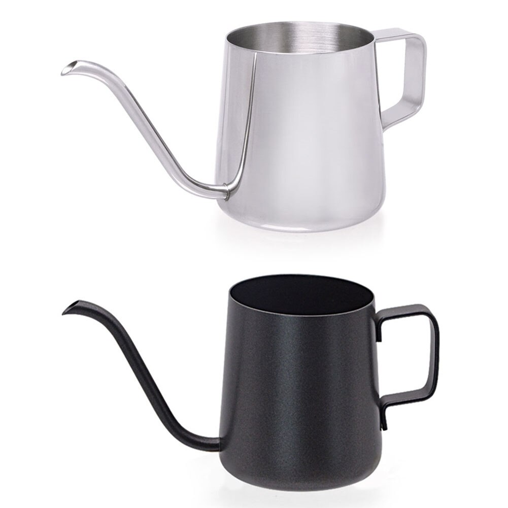 250ml zwanenhalsuitloop koffieketel theepot schenkt over dikke 304 roestvrijstalen coating lange mond drinkgerei roest niet