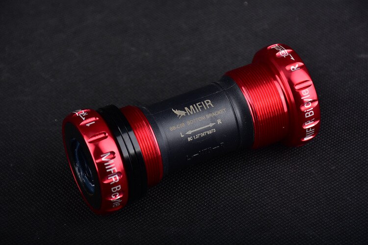 BB-C68 Ordinary Bottom Bracket Road Bicycle Bearing Axis Bottom Bracket Mountain Bike Bottom Bracket Bike Parts: Screw Red