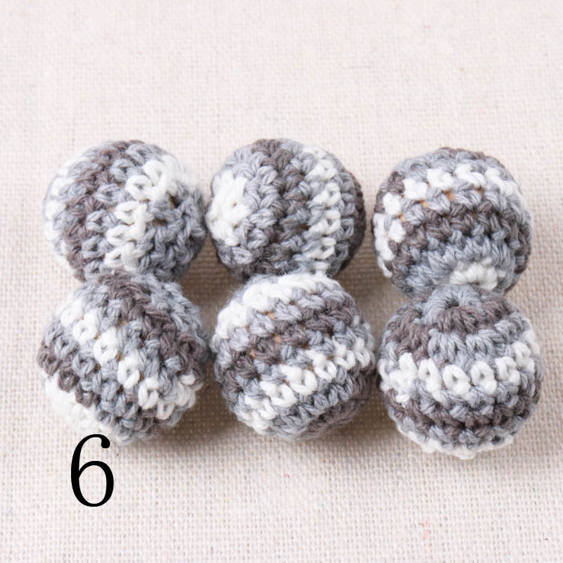 Doppel farbe Elegante 20mm Häkeln Perlen Wolle Garn Für Wählen Gestrickte Durch Baumwolle Gewinde DIY Schmuck Machen 5 Stck: Blau