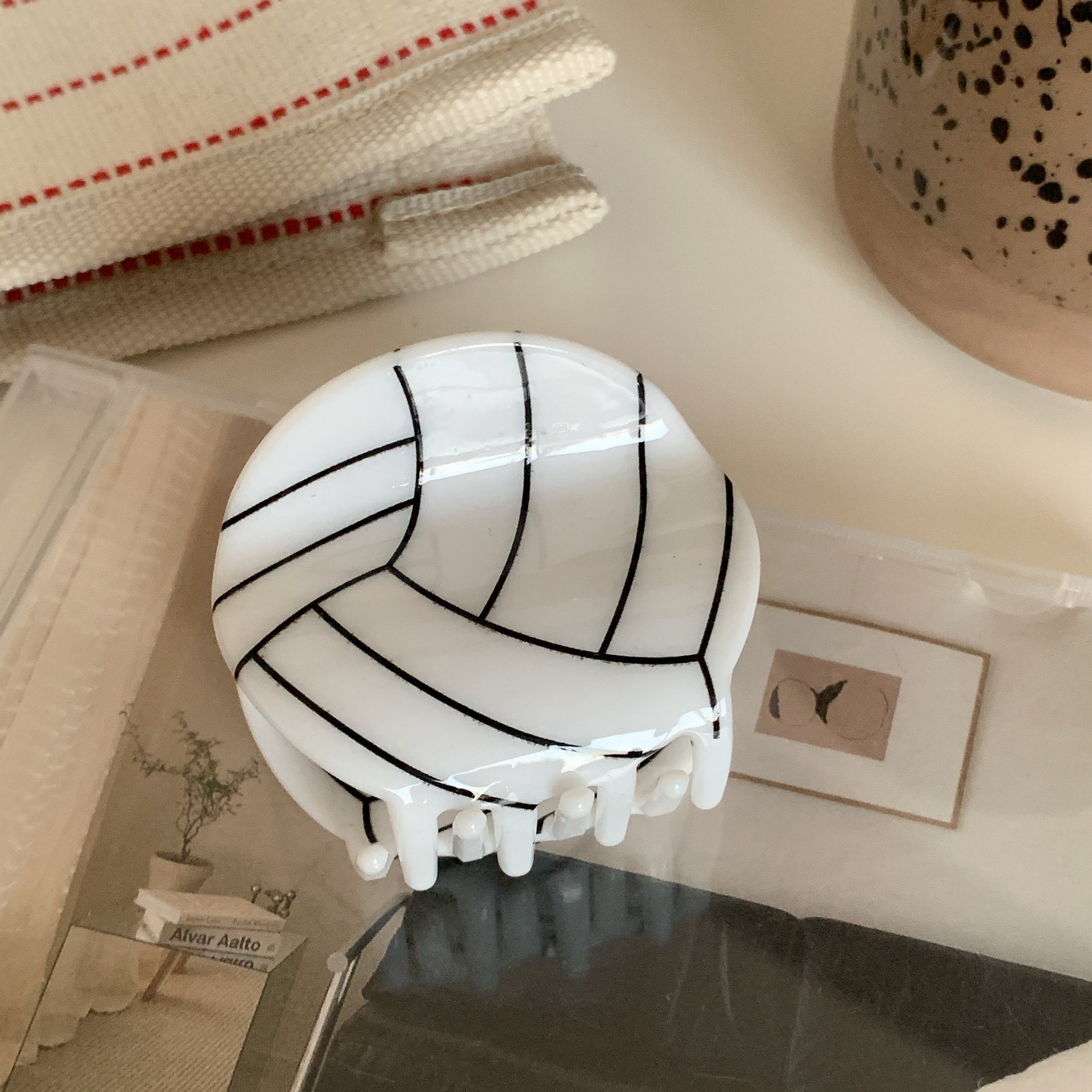 Deportes atléticos fútbol americano baloncesto béisbol pinzas en forma de garra mujeres niñas pelotas de fútbol accesorios para el cabello 2023: Azul cielo