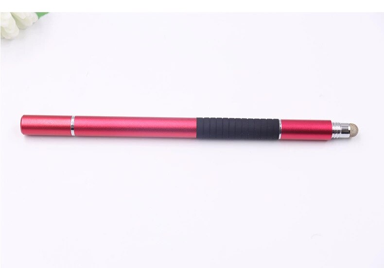 3 in 1 Fiber Stylus Pen Drawing Tablet Pens Capacitive Screen Touch Pen for Mobile Phone Smart Pen Accessories Ballpoint Pen: 1 Red Pen