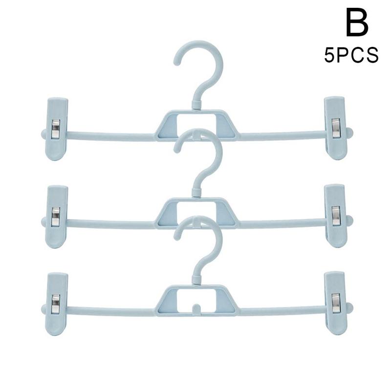 5 PCS Coat Hangers Clothes Closet Pant Trouser Skirt Multifunction Plastic Rack Non-slip Racks Storage Clip Drying Pants Ra V8Z7