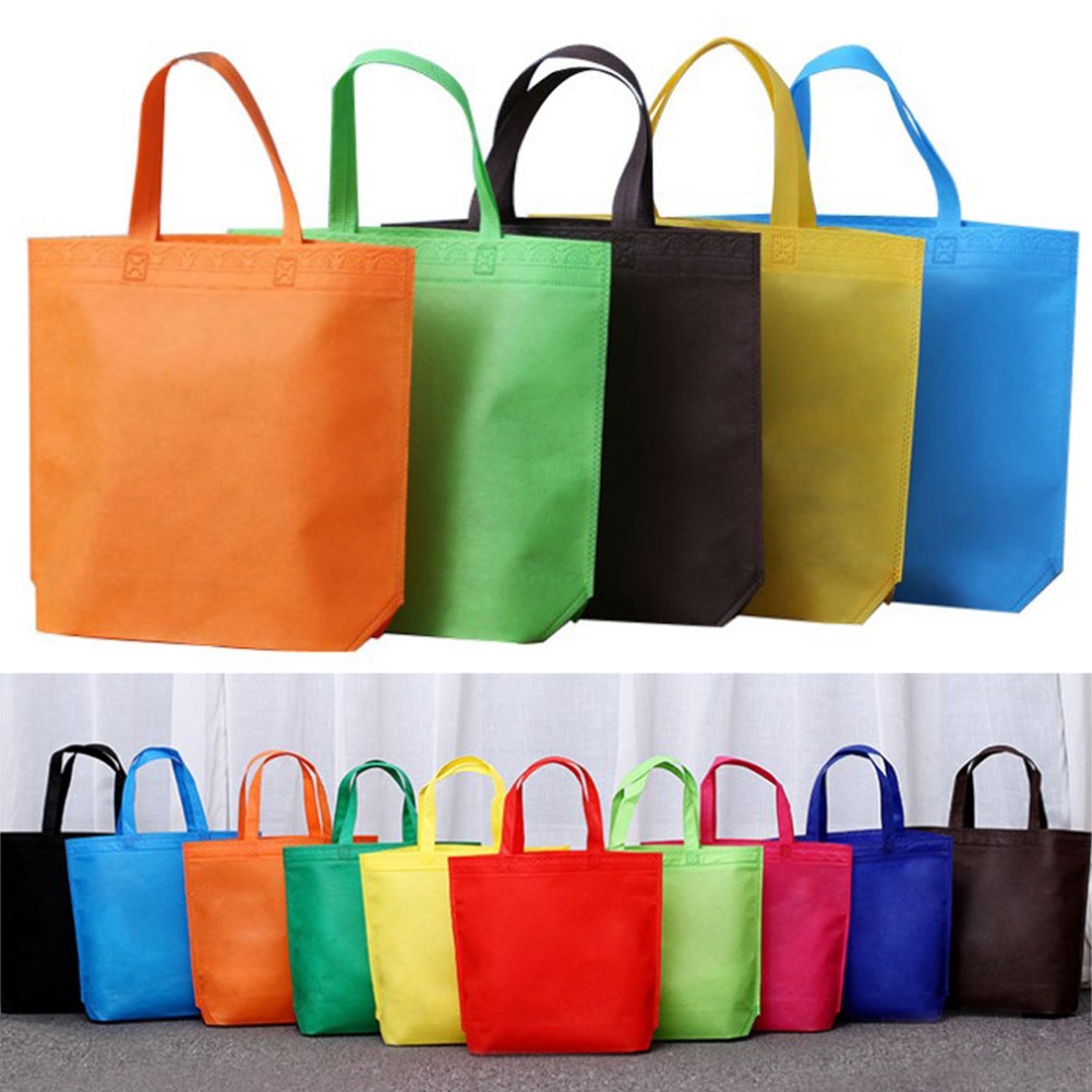 Shopping Bag 32*38/36*45Cm Reusable Shopping Bag Women Shoulder No Zipper Rose Coffee Tote Non-Woven Environmental
