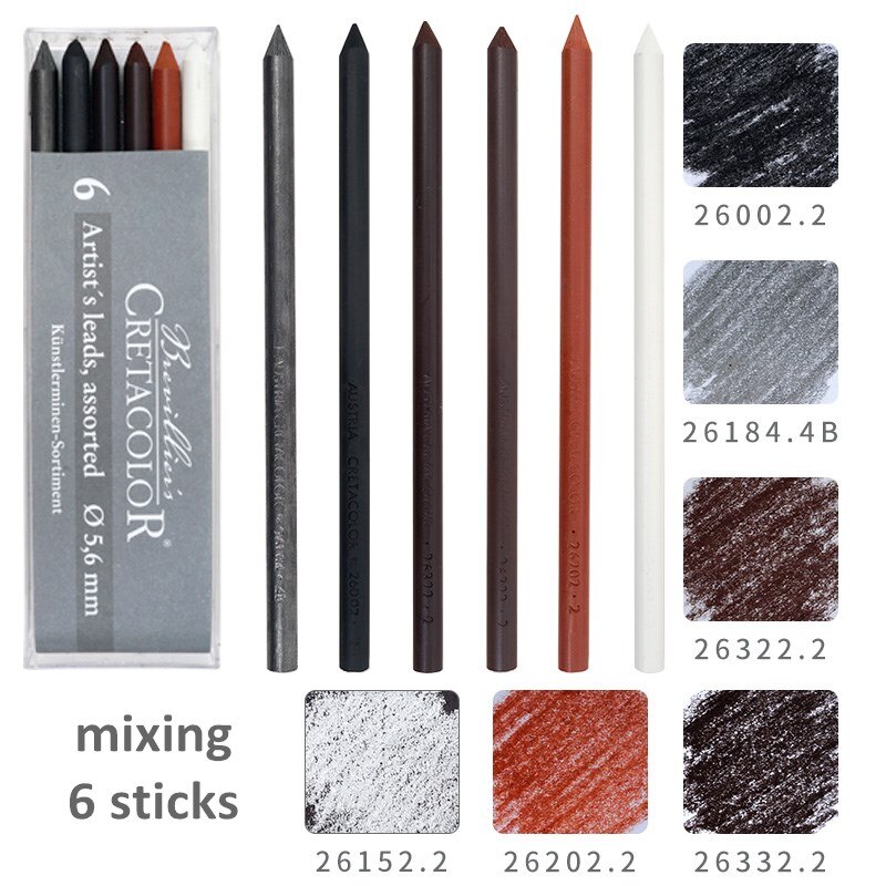 6 charcoal refill set graphite engineering pen 5.6... – Grandado