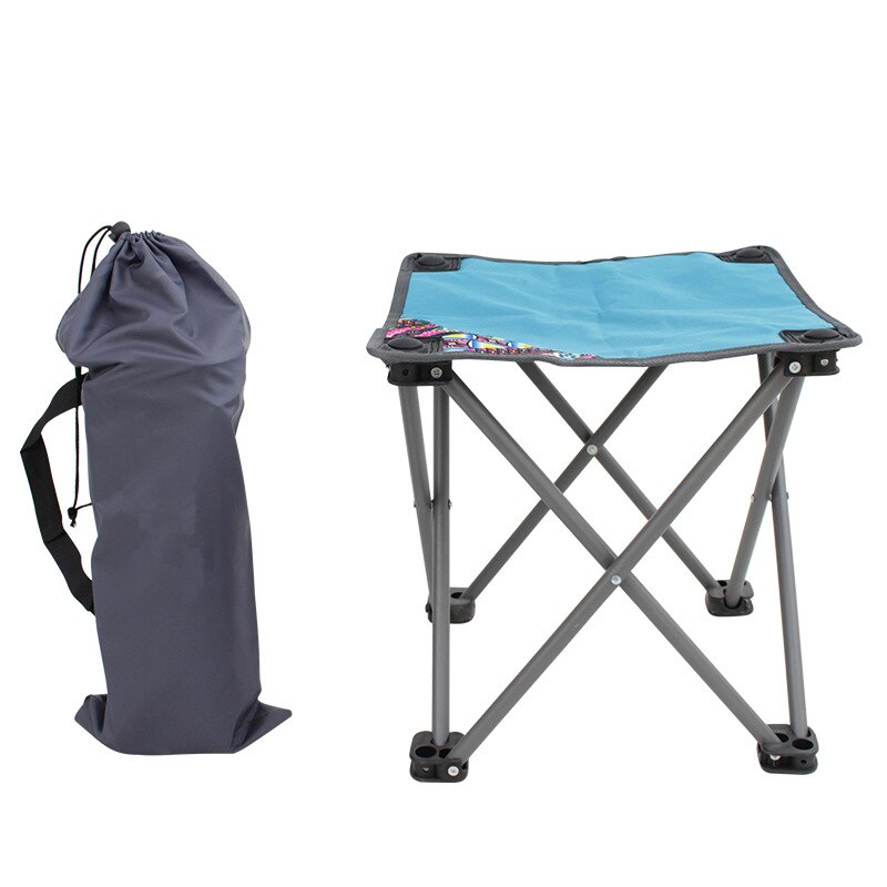 Udendørs bærbar letvægtsstol camping picnic fiskeri foldestol oxford stof foldbar stol holdbart tilbehør