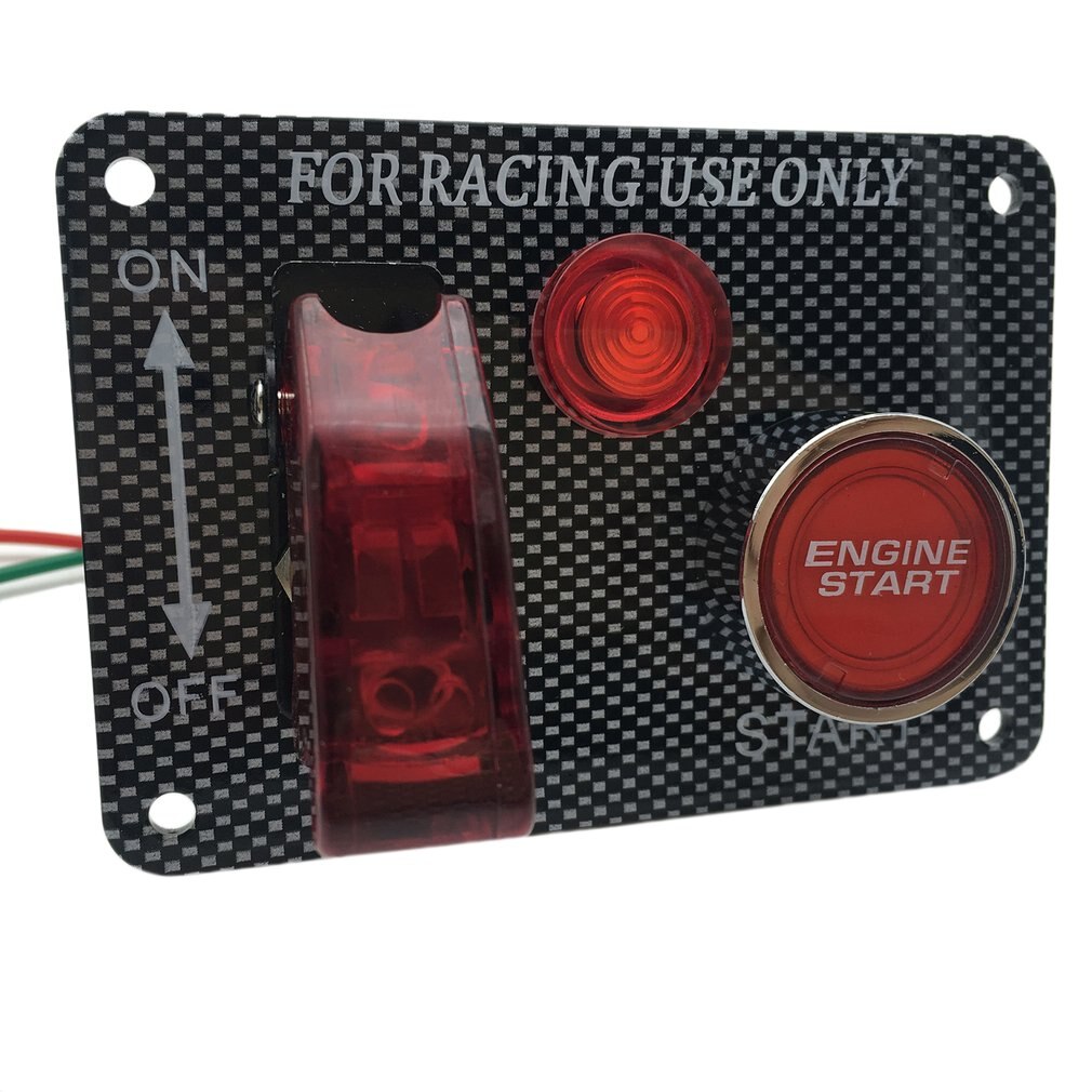 Power Off Switch Panel Multifunction Ignition Start Switch Red Push Button Aircraft Kit for Racing Car