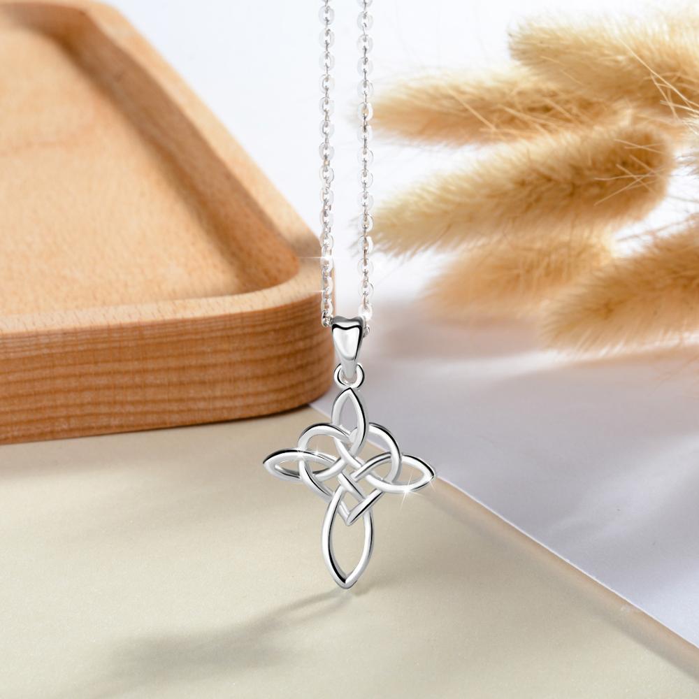 Eudora 925 Sterling Zilveren Ierse Keltische Puur Zilveren Hanger Ketting Zilveren Choker Statement Ketting Vrouwen Sieraden D523