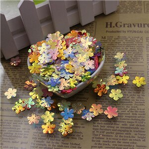 100p 13mm lantejoulas soltas forma de flor pvc lantejoulas diy vestido acessórios de roupas costura enfeite vestuário artesanato atacado: hunse