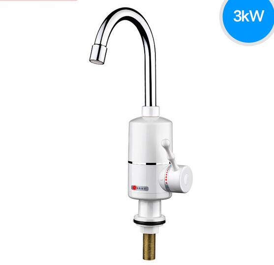 220V 3000W tankless instant electric water heater faucet chrome plated