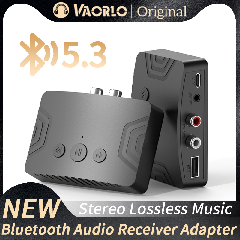 Receptor de Audio Bluetooth 5,3, adaptador inalámbrico de música estéreo USB AUX RCA de 3,5mm, compatible con reproducción de disco en U para Kit de coche, amplificador de altavoz