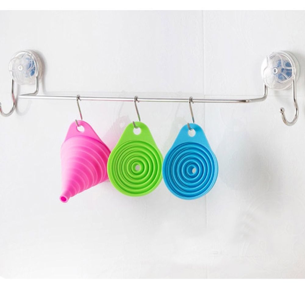 Cucina di casa Imbuto di categoria alimentare Del Silicone Pieghevole A Scomparsa a collo Lungo Imbuto Famiglia Creativa Liquido Erogazione Mini Imbuto