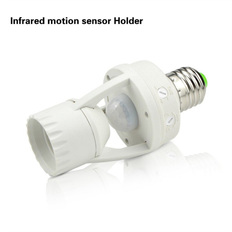 360 Degrees PIR Induction Motion Sensor IR Infrared Human E27 Plug Socket LED Light Sensor Switch Base Lamp Holder