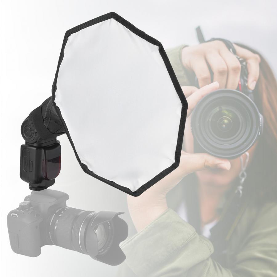 Softbox Diffusore Flash Da 30 Cm Con Custodia, Per Speedlite Esterno, Luce Naturale E Ombre Morbide, Rimovibile E Portatile