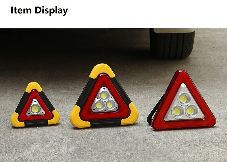 Road Traffic LED Warning Lights Car Block Parking LED Tripod Luminous Flashing Safety Sign
