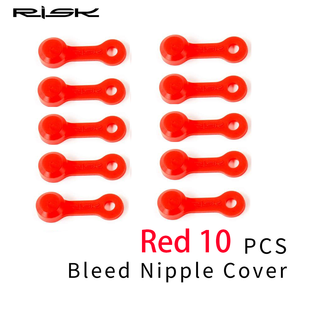 RISK MTB Bike Silica Gel Bleed Nipple Cover Dust Cap Mountain Bicycle Oil Nipple Set For XT Oil Disc Brake Clamp Accessories: green