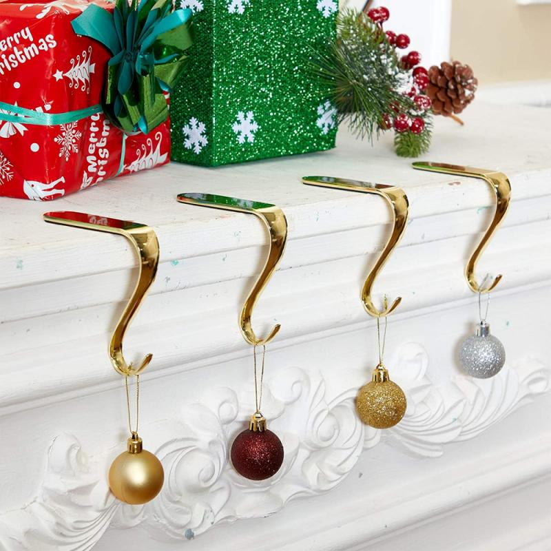Kreative Weihnachten Socke Haken Metall Kaminsims Gestell KleiderbüGel Regal Kamin Kranz Griff Starke Nahtlose Kleben Halfter Dekorative