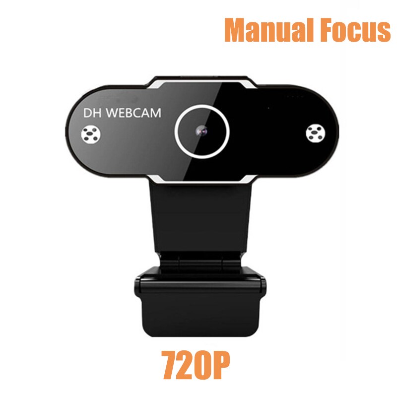 HD 1080P Webcam 2K Focus Computer PC Web Camera With Microphone For Live Broadcast Video Calling Conference Work Camara Web PC: 720P Manual focus