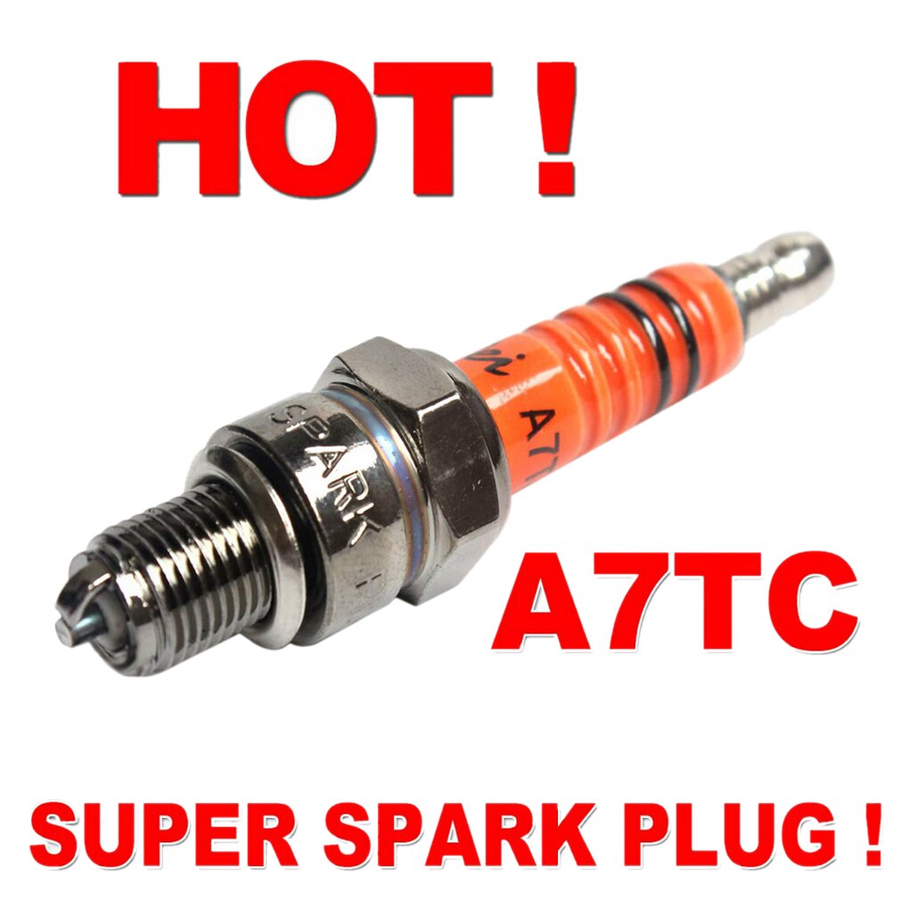 Spark Plug CR7HSA ATRTC High Performance 3-Electrode For GY6 Scooter Motorcycle 10mm Spark Plug Accessories