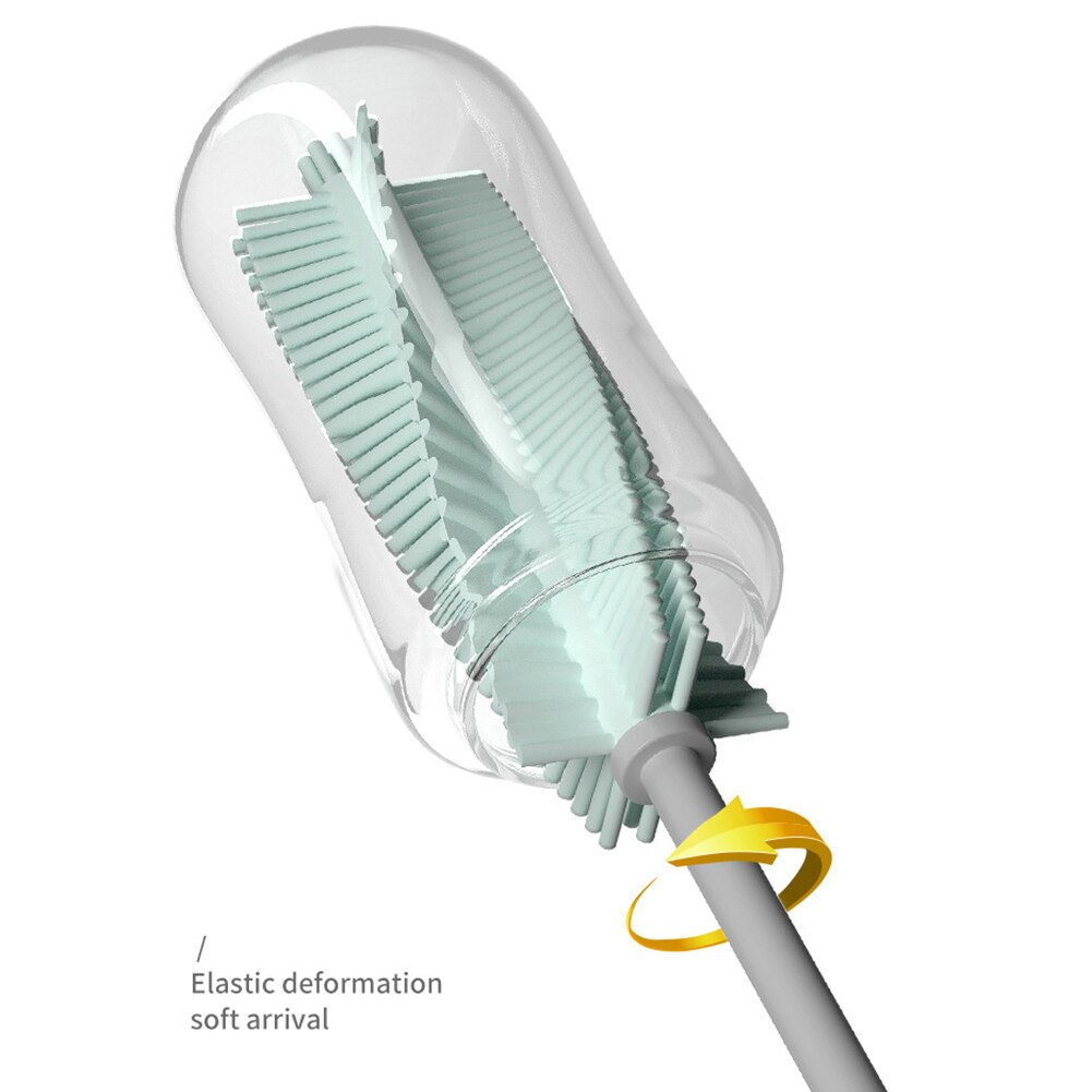 Lavage enlever les taches outil de nettoyage bouteille brosse antidérapant cuisine Flexible Durable longue poignée bébé alimentation Silicone souple