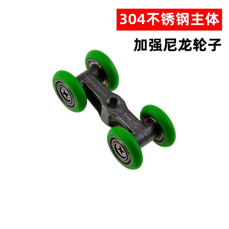 Brusebad hængende trisse glas skydedør badeværelsesdør 304 rustfrit stål rulle gammeldags skillevæg dørtilbehør