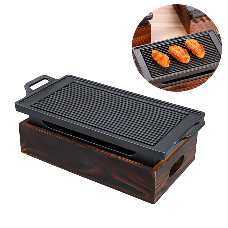 Rauchlosen Tragbaren BBQ Grill Koreanische Japanischen Grill Grill Holzkohle Grill Ofen Alkohol Herde Nicht-Stock Kochen Werkzeuge draussen
