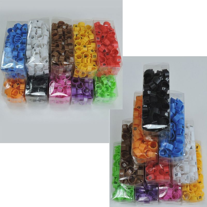 100 Pcs Number Recognition Bird Foot Ring Species Identify Dove Bands Training Rings Pet Bird Label Sign for Pigeon Dove