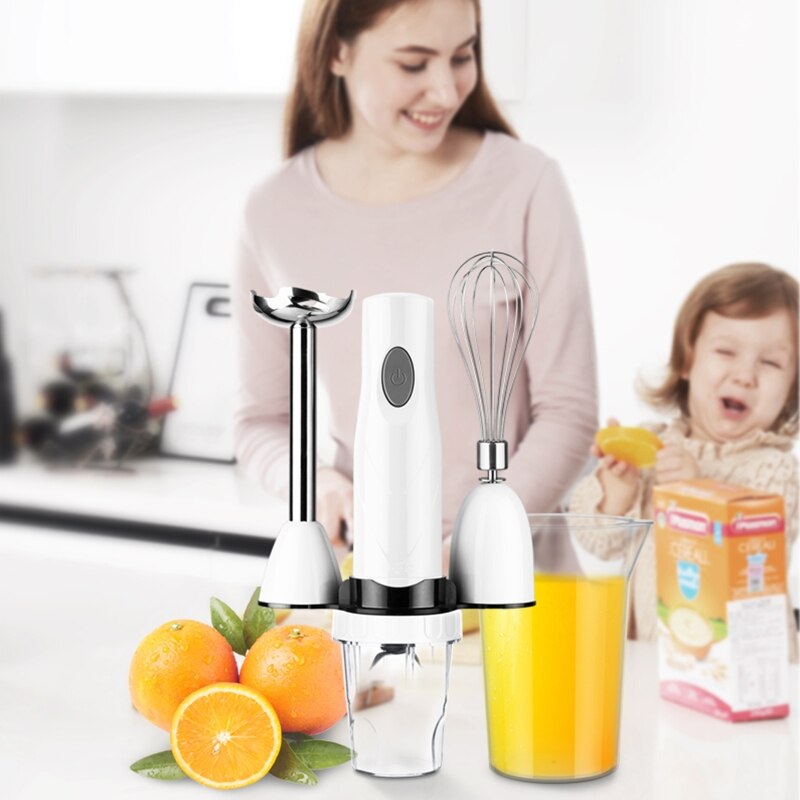 4 in 1 Immersion Hand Blender Powerful 150W Mixer Stainless Steel Stick Blender Beaker Food Chopper Frother Whisk BPA-Free 29EA