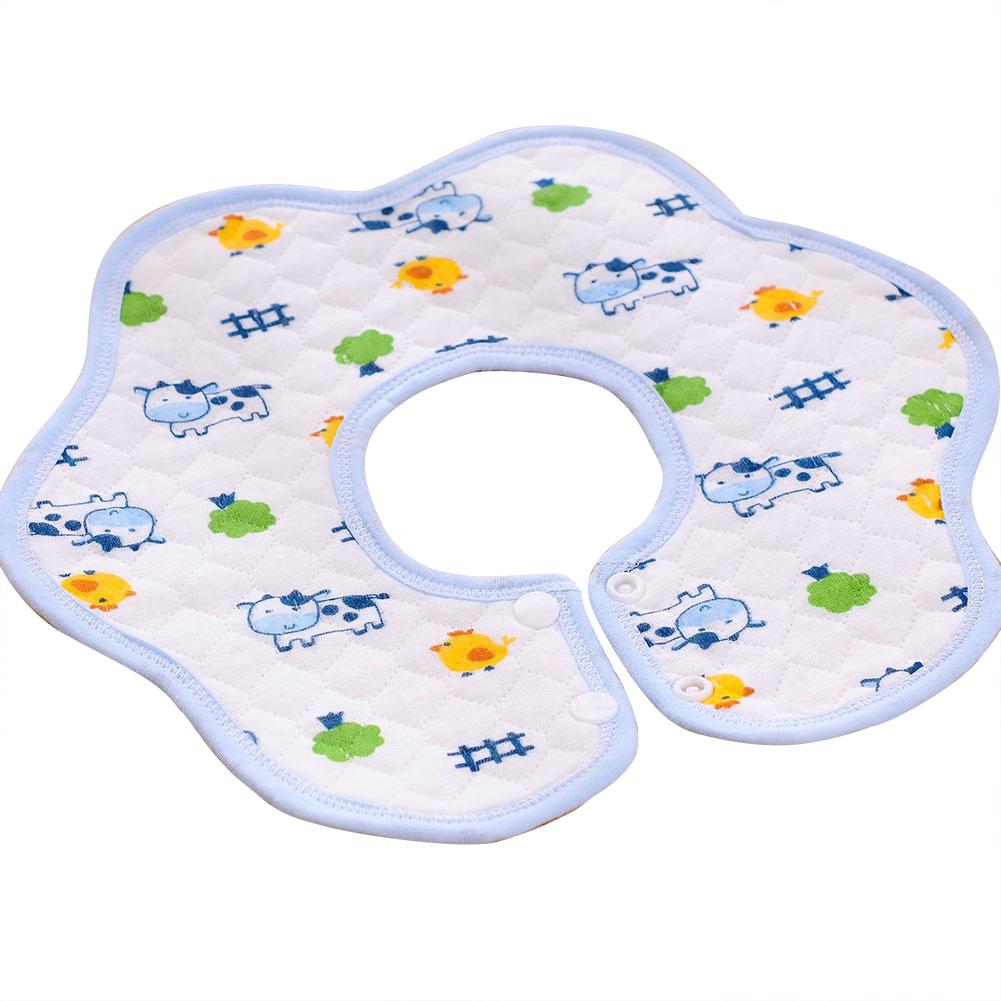 Duurzame baby monddoek waterdichte baby slab 360 graden draaibaar bloemenpatroon slab zacht en ademend winddicht en warm