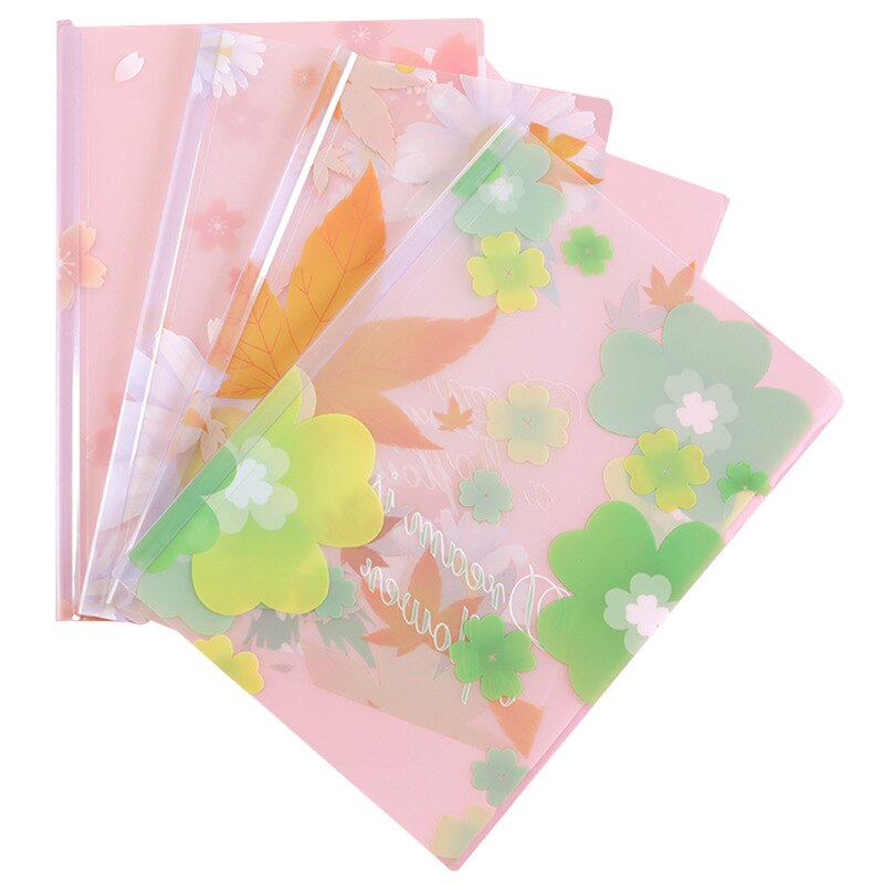 12pcs Lovely Soft Transparent PP A4 File Organizer Filling Bag Report Cover Cute Book Cover Document Holder File Folder