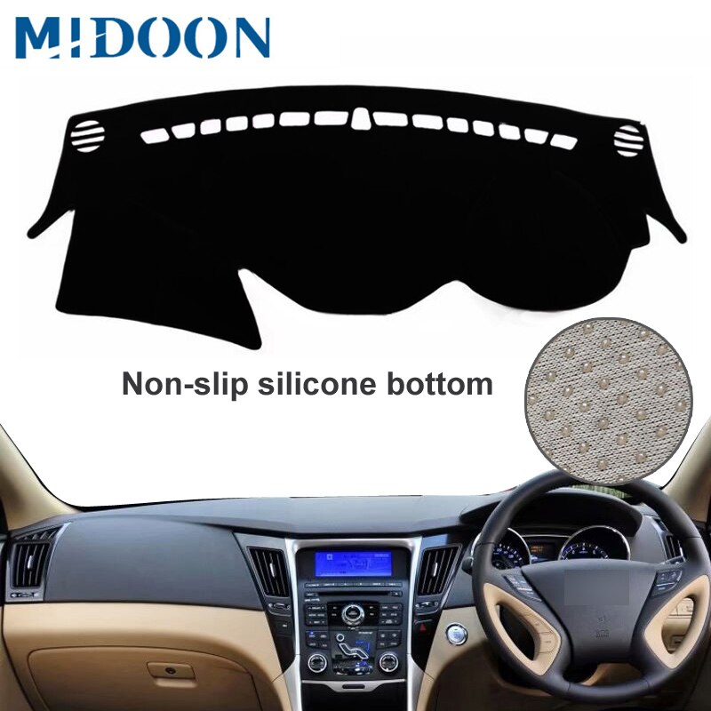 Midoon til hyundai sonata  i45 bil styling covers instrumentbræt instrumentbræt måtte solskærm instrumentbræt cover sol