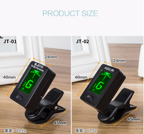 Guitar Tuner Bass Guitar Ukulele Violin Common Tuner Clip-on LCD Screen 360 Rotatable Accurate Fast Tuning Guitarra