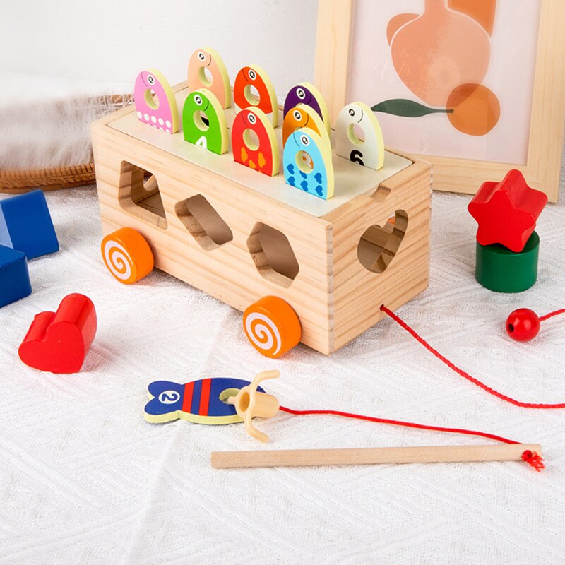 Kinderen Houten Puzzel Speelgoed Whac-A-mole Speelgoed Multifunctionele Beat Dia Vroeg Leren Educatief Zintuiglijke Baby Kinderen speelgoed
