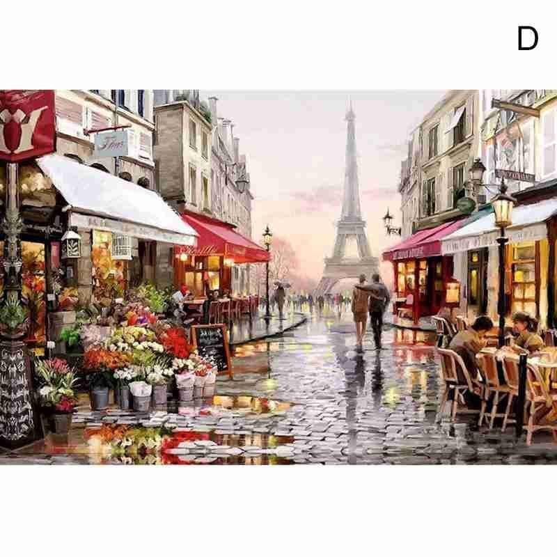 Jigsaw Paper Puzzles 1000 Pieces Self-assembling Scenery Jigsaw Adults Educational Toy Puzzles Puzzles Landscape Toys X0R7: D