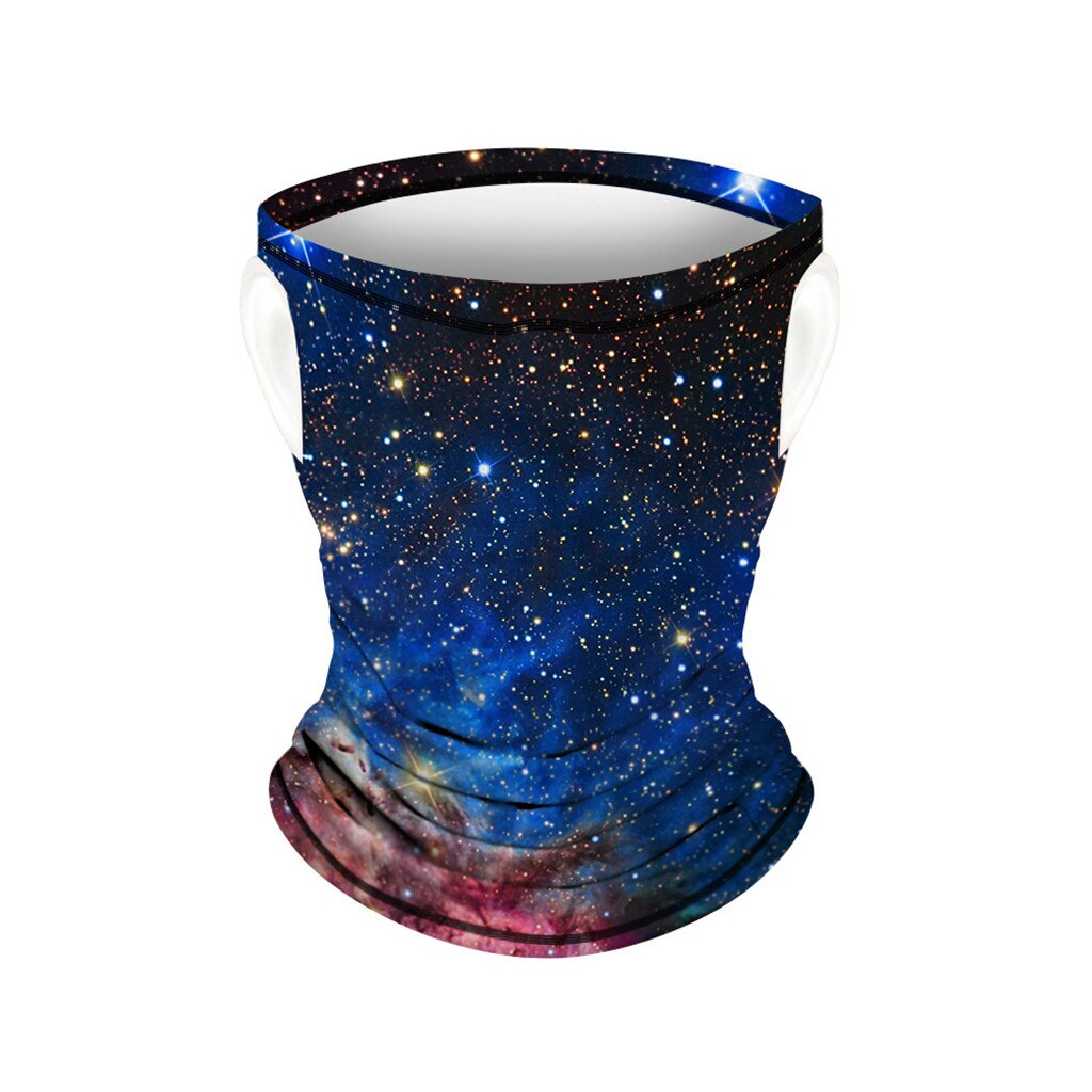 Unisex Washable Rave Bandana Children Outdoor Print Seamless Ear Mask Sports Scarf Neck Tube Dust Riding Mask Windproof Scarf